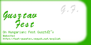 gusztav fest business card